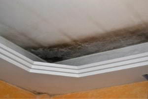 water damage on ceiling