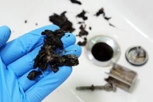 debris from drain