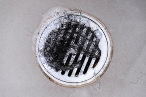 hair clogging drain